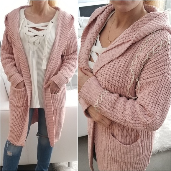 ABIGAIL Blush Cardigan Long Sleeve - Picture 1 of 4